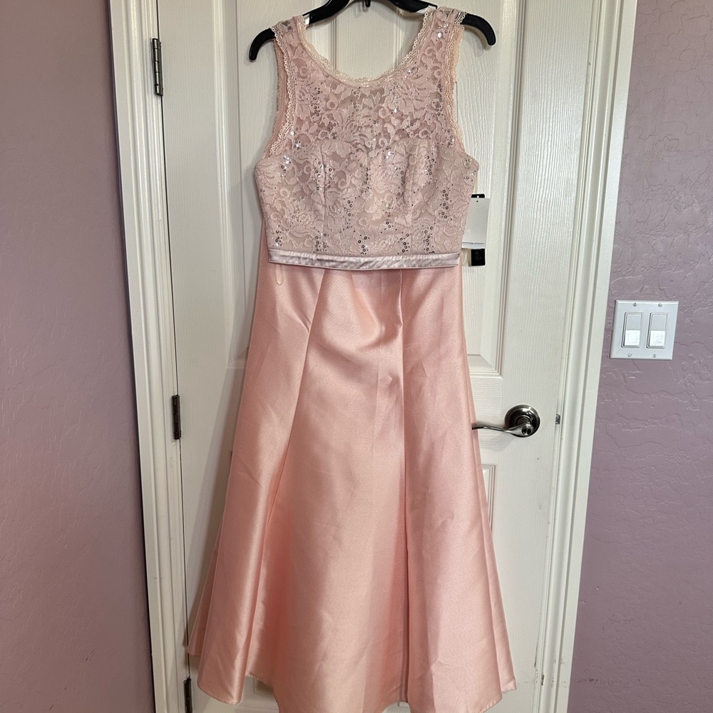 BRAND NEW Pink Coral 2 piece Maxi Dress embellished